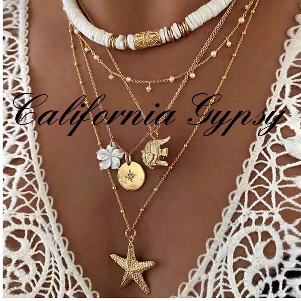 Bohemian Layered Charm Necklace RESTOCKED🎉 - Picture 1 of 3